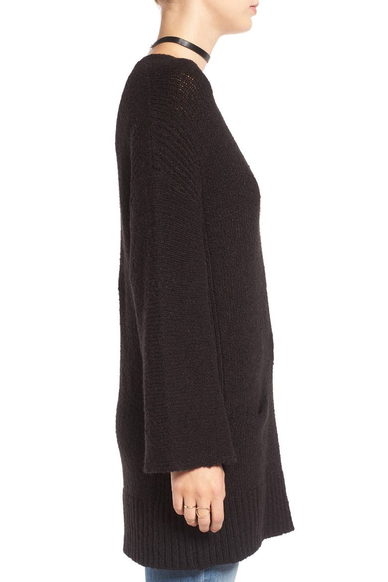 Knit Bell Sleeve Tunic, Alternate, color, BLACK