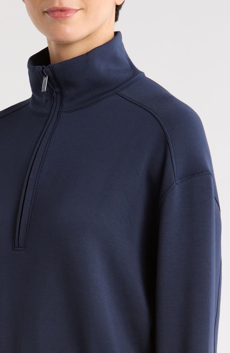 TravisMathew Skyloft Soft Echo Half Zip Pullover, Alternate, color, Navy Blazer