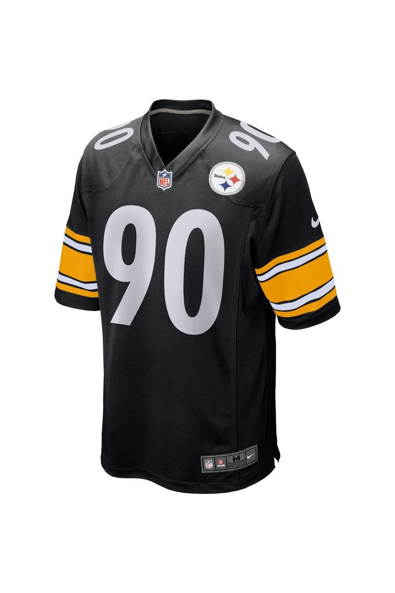 Men's Nike T.J. Watt Black Pittsburgh Steelers Game Player Jersey, Alternate, color, BLACK
