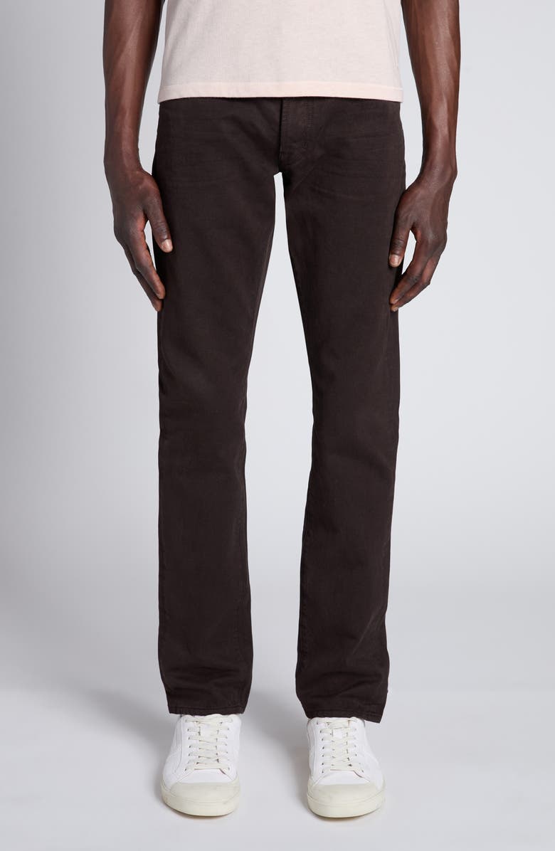 TOM FORD Clean Compact Twill Slim Fit Pants, Main, color, Military