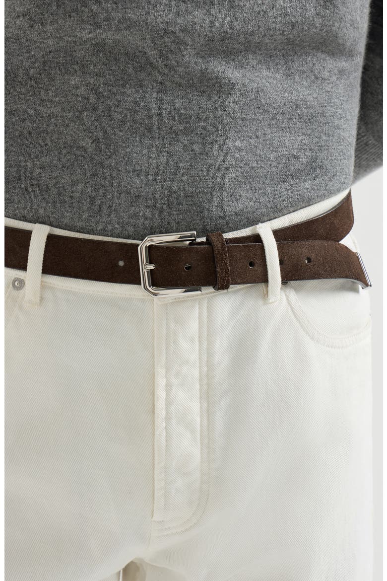 Reversed leather belt, Alternate, color, Rust Brown