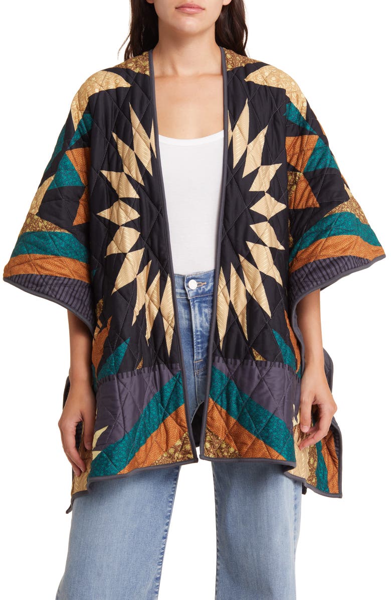 Treasure & Bond Quilted Ruana, Main, color,