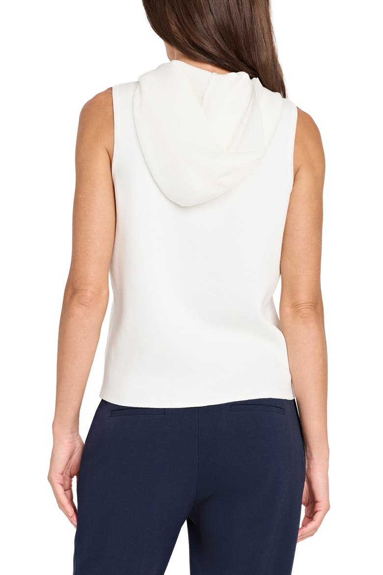 Zip-Up Hooded Sweater Vest, Alternate, color, IVORY