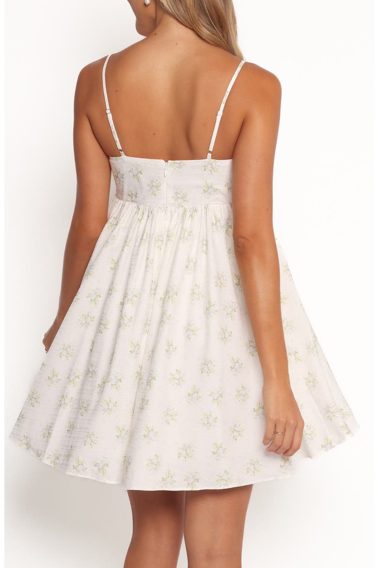 Indira Sleeveless Minidress, Alternate, color, IVORY BLUE FLORAL