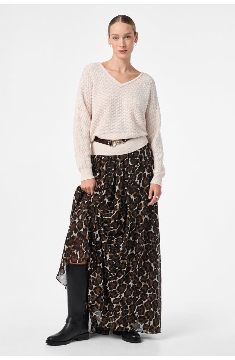 Trina Turk Bersha Leopard Print Maxi Skirt, Alternate, color, Lampoul Leopard