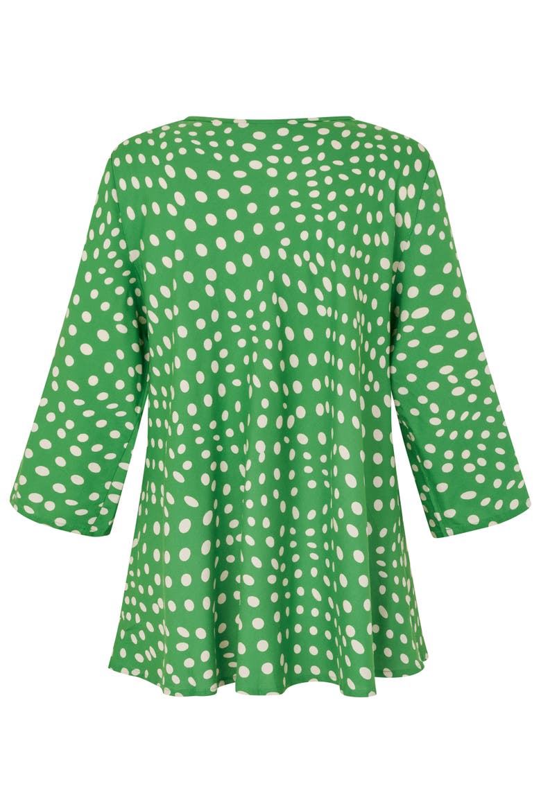 MaKatacia V-Neck Polka Dot Blouse, Alternate, color, Mint Green