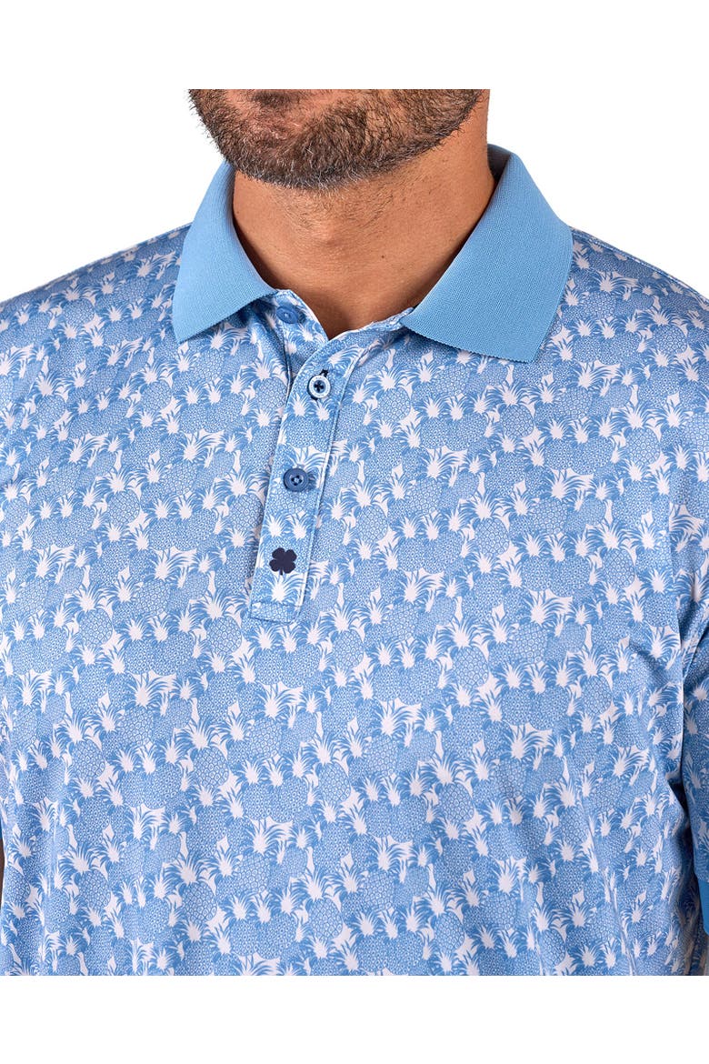 Pineapple Crown Polo, Alternate, color, Moody Blue