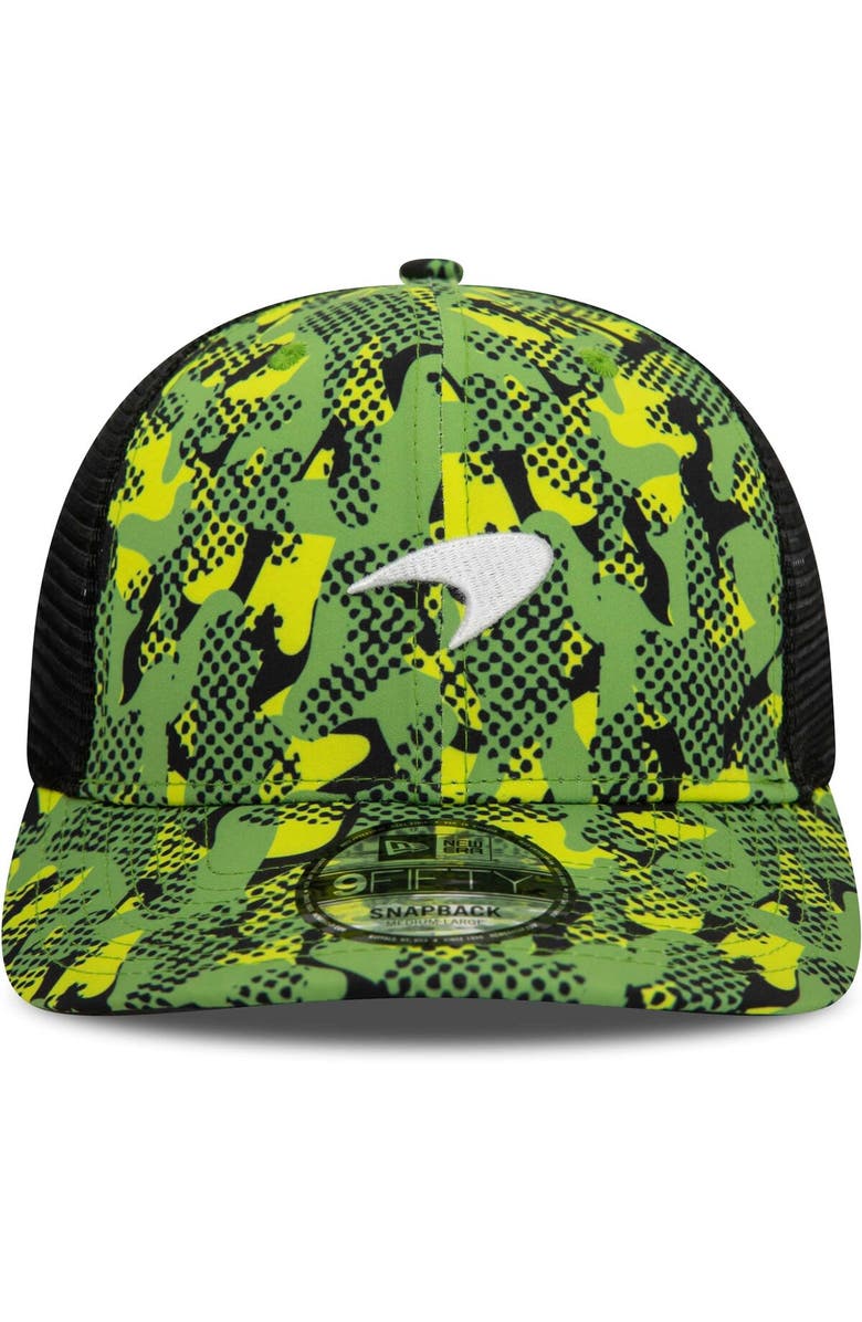New Era Men's New Era Green McLaren F1 Team Camo Pre-Curved 9FIFTY Trucker Adjustable Hat, Alternate, color, 
