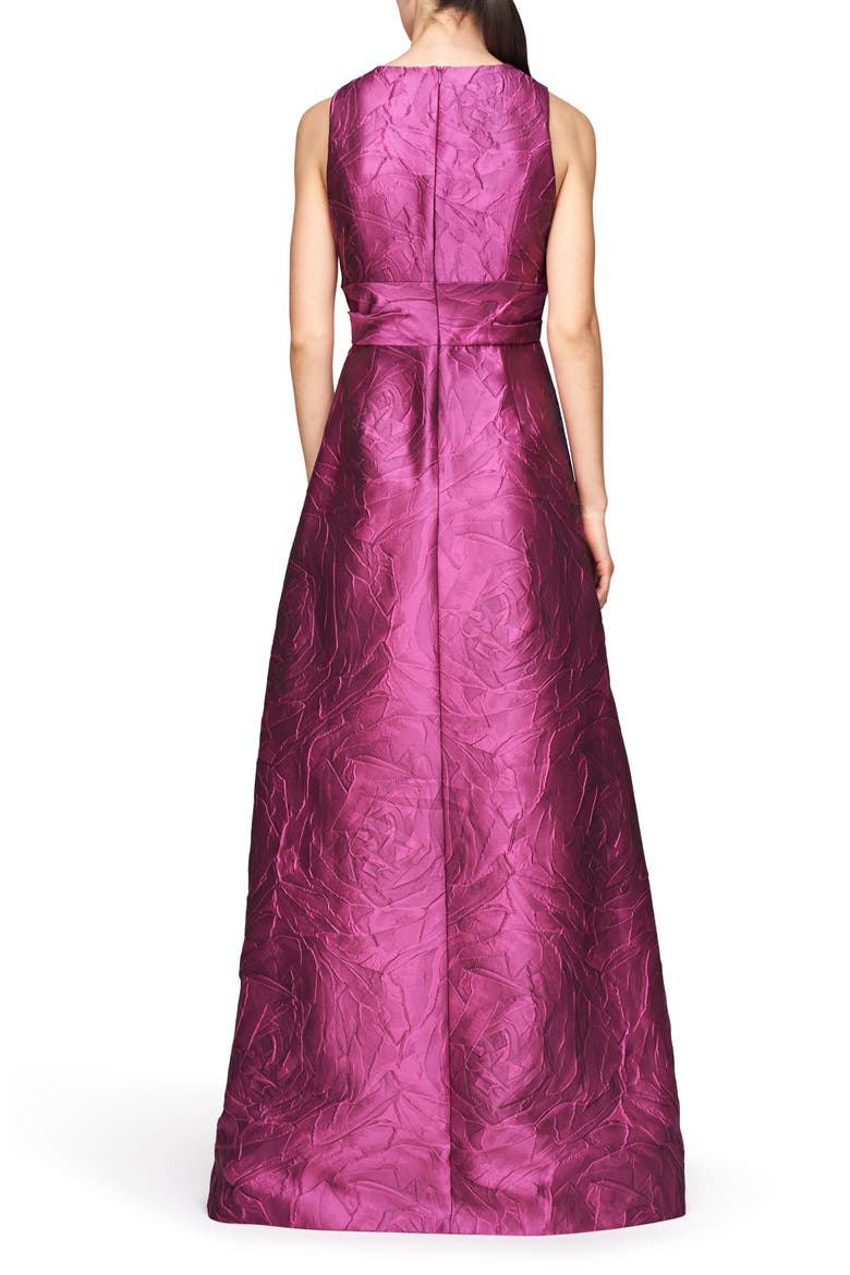 Mariah Crinkle Pleated Gown, Alternate, color, SANGRIA