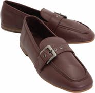 Forever & Always Shoes Jade Leather Flat Loafers