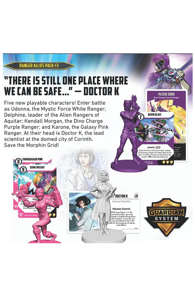 Renegade Game Studios Power Rangers Heroes Of The Grid Ranger Allies Pack #3 Expansion, Alternate, color,