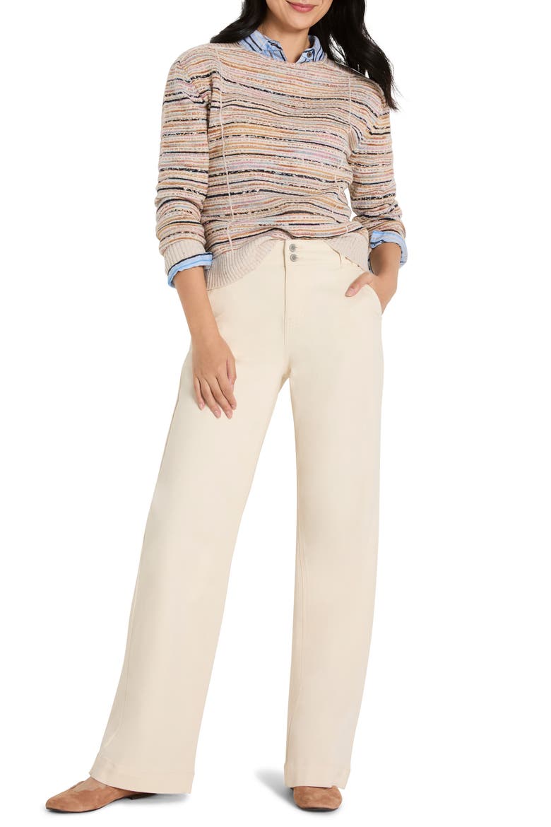 Mirage Seamed Cotton Blend Sweater, Alternate, color, PINK MULTI