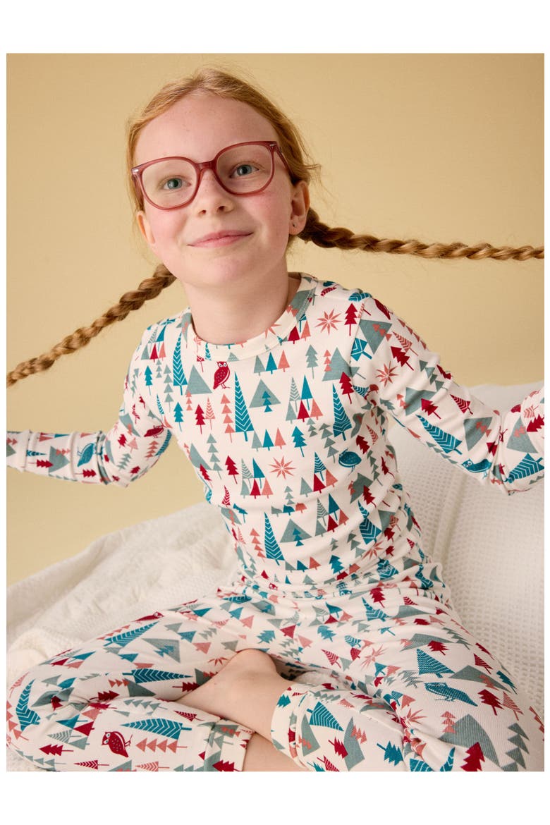 Goodnight Pajama Set, Alternate, color, Holiday Woodland Scene