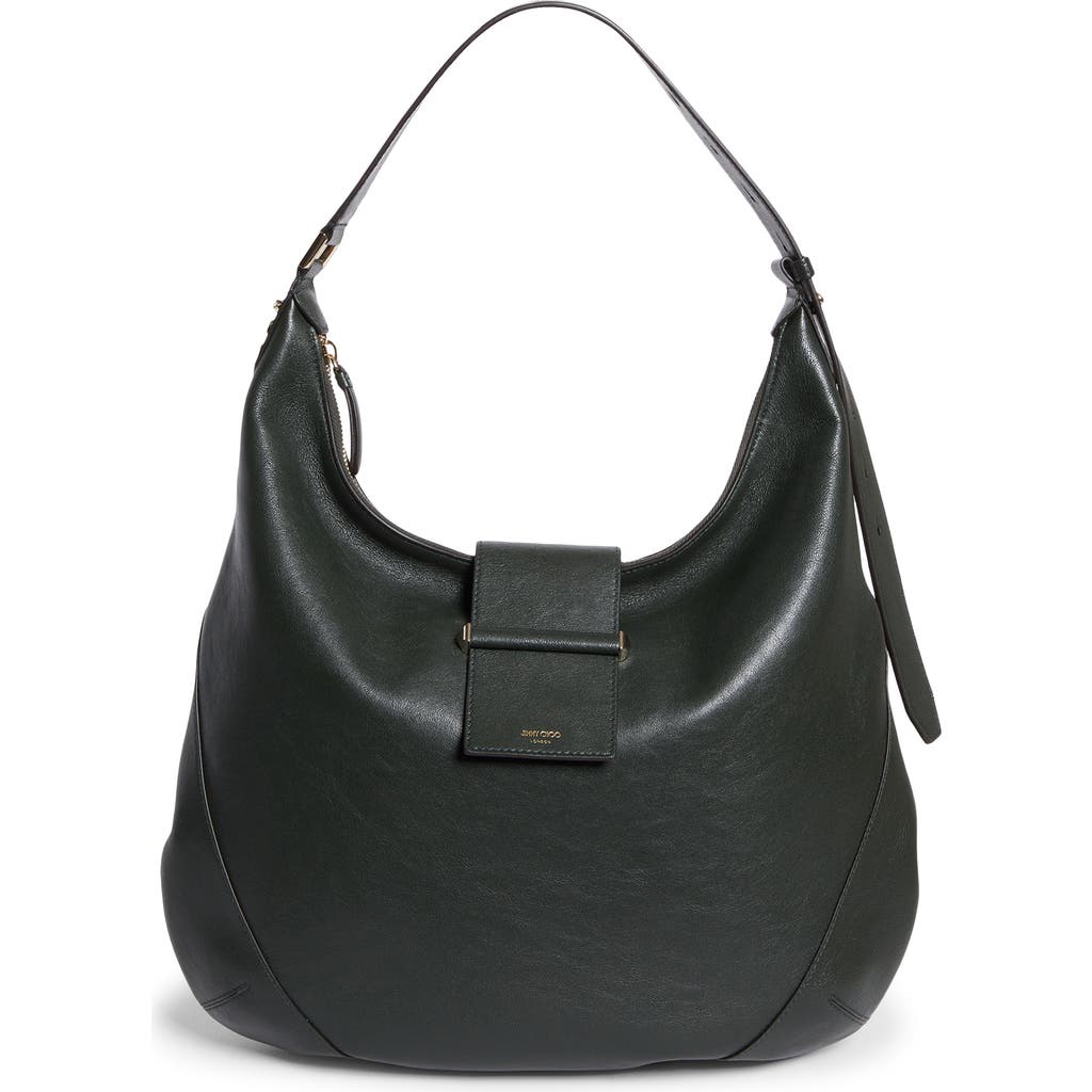 Jimmy Choo Medium Bar Hobo Leather Shoulder Bag