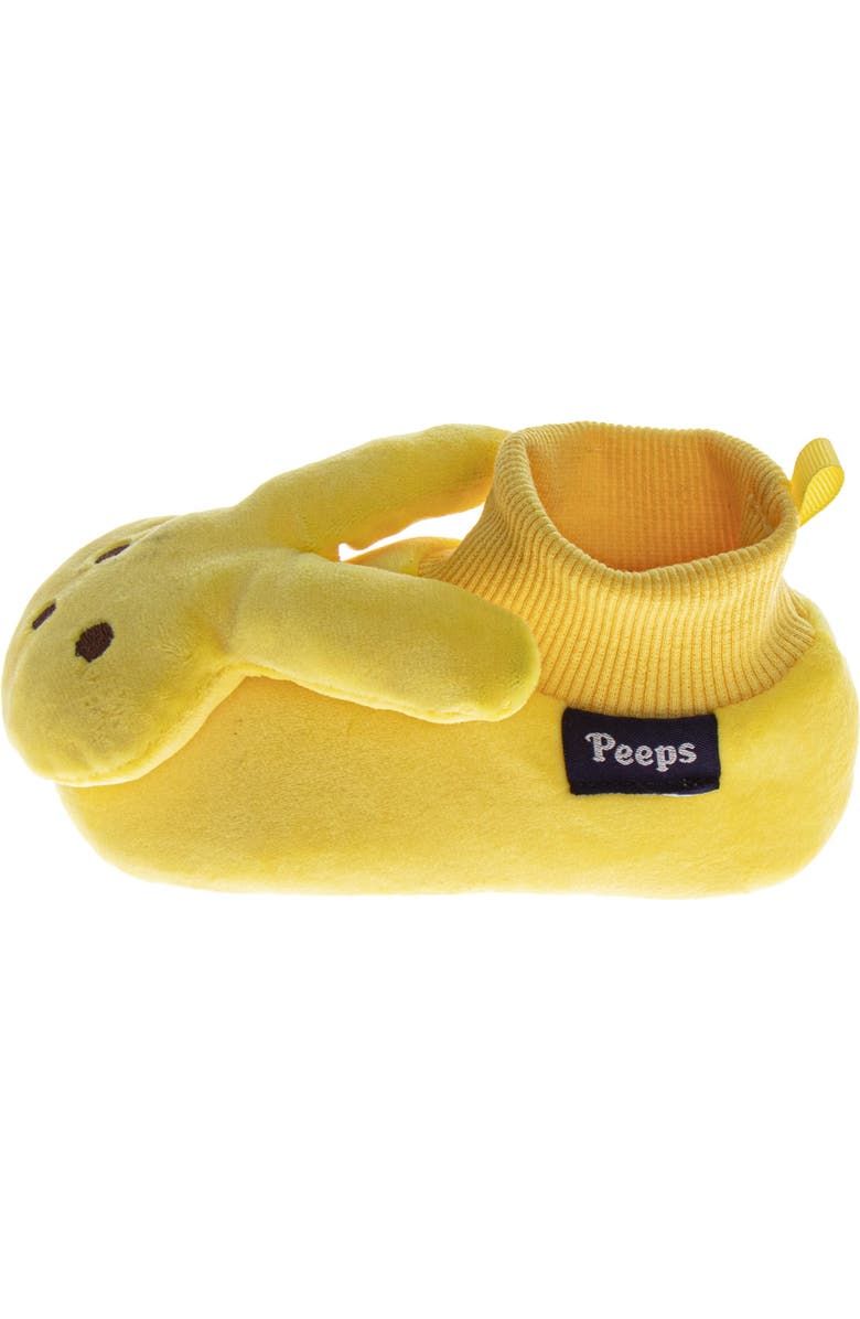 Peeps Sock Slippers for Toddler Gils' Plush Warm Fuzzy Comfort Dual Size, Alternate, color, Yellow