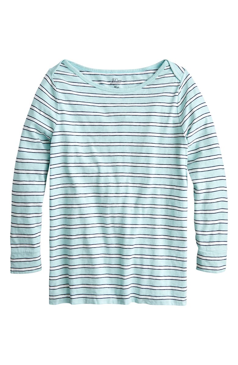 J.Crew Stripe Boatneck Painter T-Shirt, Alternate, color,