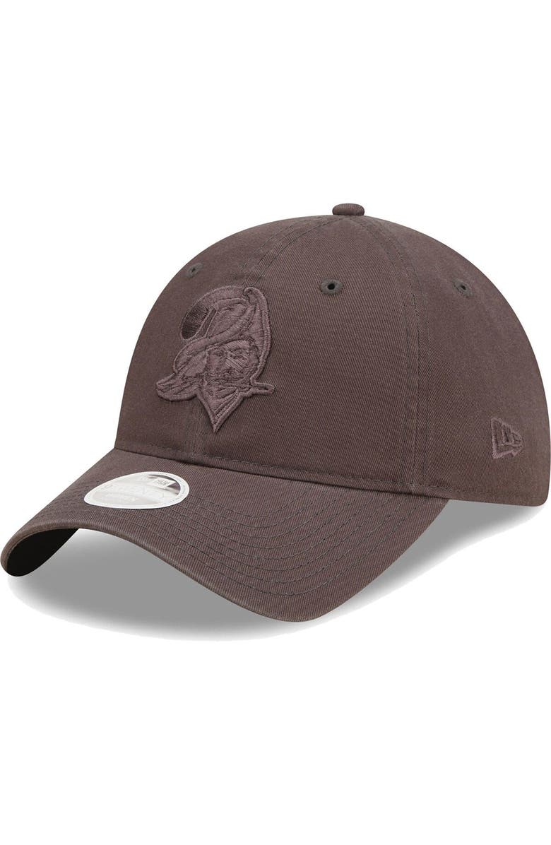 New Era Women's  New Era Graphite Tampa Bay Buccaneers Historic Logo Core Classic 2.0 Tonal 9TWENTY Adjustable Hat, Main, color, 
