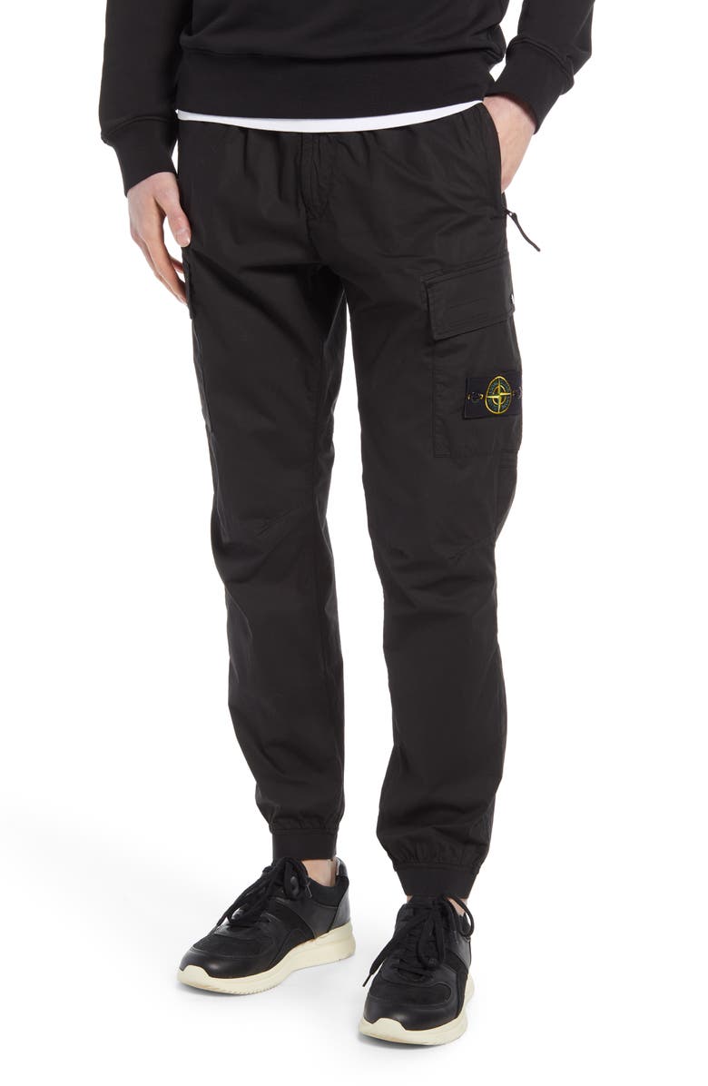 Stone Island Stretch Cotton Cargo Joggers, Main, color,
