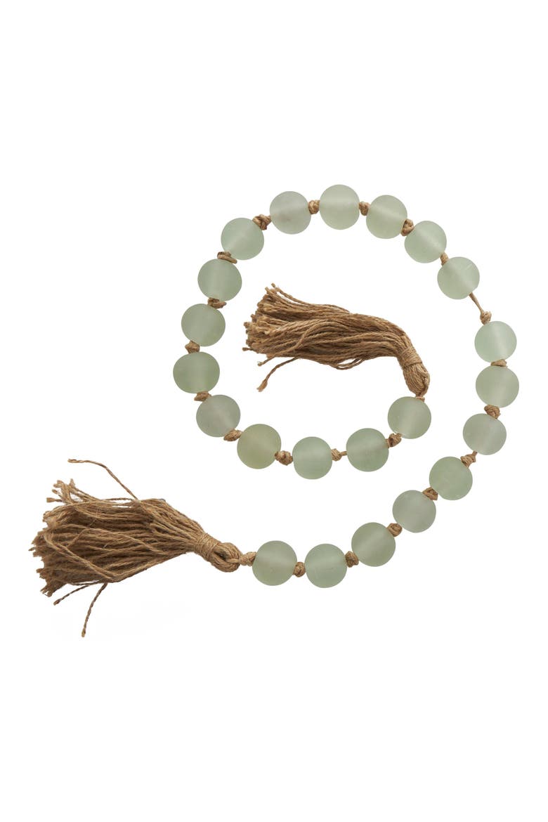 Bohemian Glass Beaded Tassel Garland, Main, color, GREEN