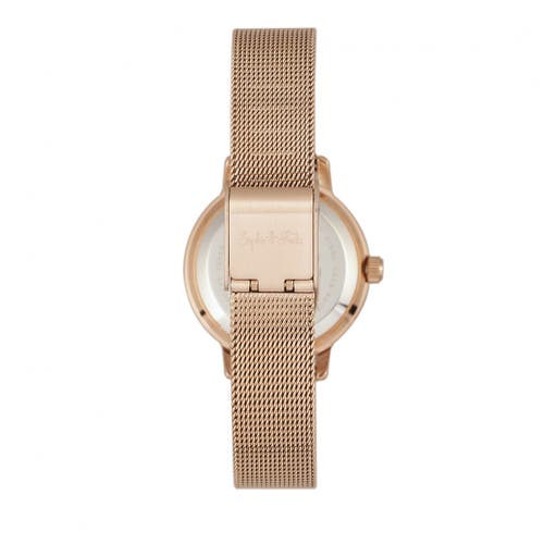 Sophie And Freda Sophie & Freda Cambridge Bracelet Watch W/swarovski Crystals In Rose Gold