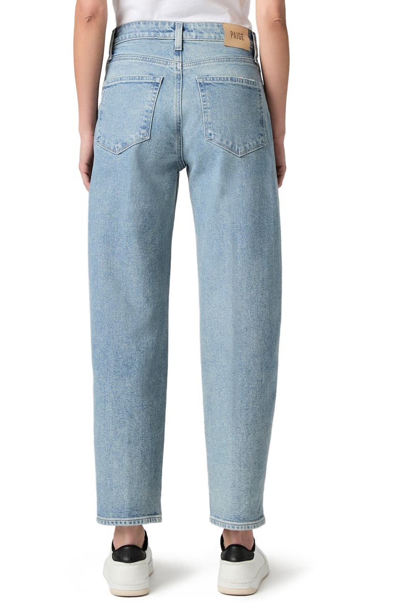 PAIGE Alexis High Waist Ankle Barrel Jeans, Alternate, color, Low Key