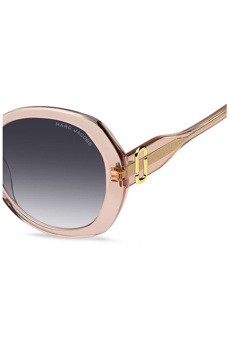 55mm Gradient Oval Sunglasses, Alternate, color, NUDE/ DARK GREY SF