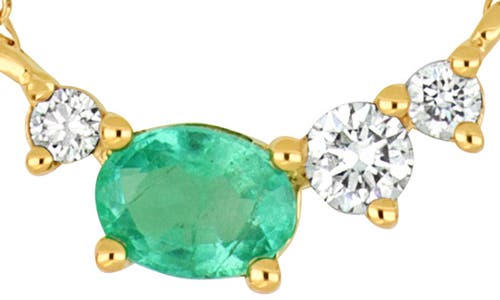 Bony Levy El Mar Emerald & Diamond Pendant Necklace In 18k Yellow Gold