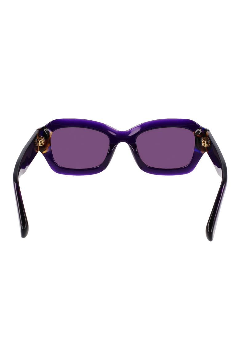 Heritage 50mm Cat Eye Sunglasses, Alternate, color, PURPLE/ HAVANA