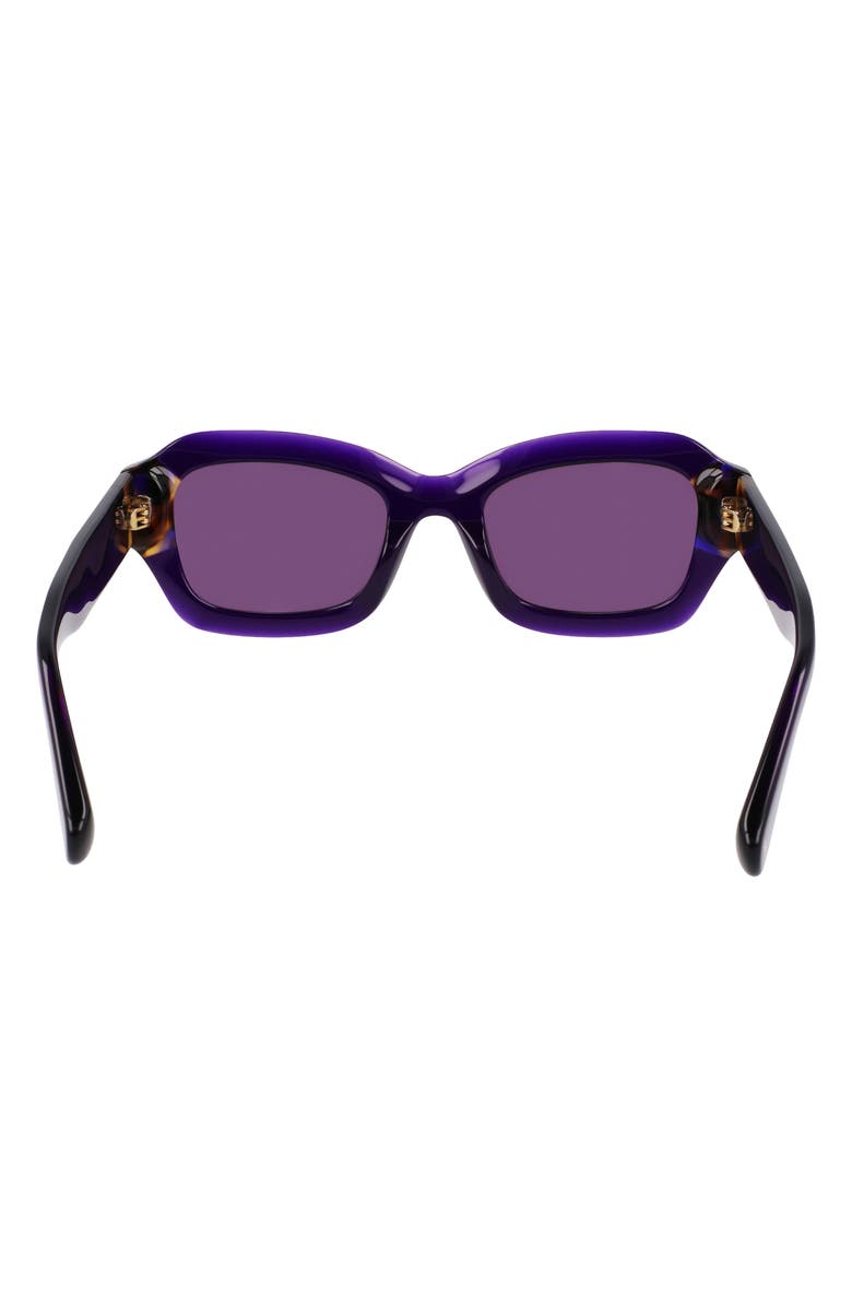 Longchamp Heritage 50mm Cat Eye Sunglasses, Alternate, color, Purple/ Havana