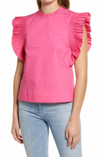 English Factory Ruffle Sleeve Top