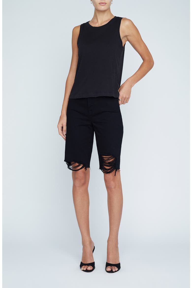 Mikaela Organic Cotton Tank, Alternate, color, BLACK