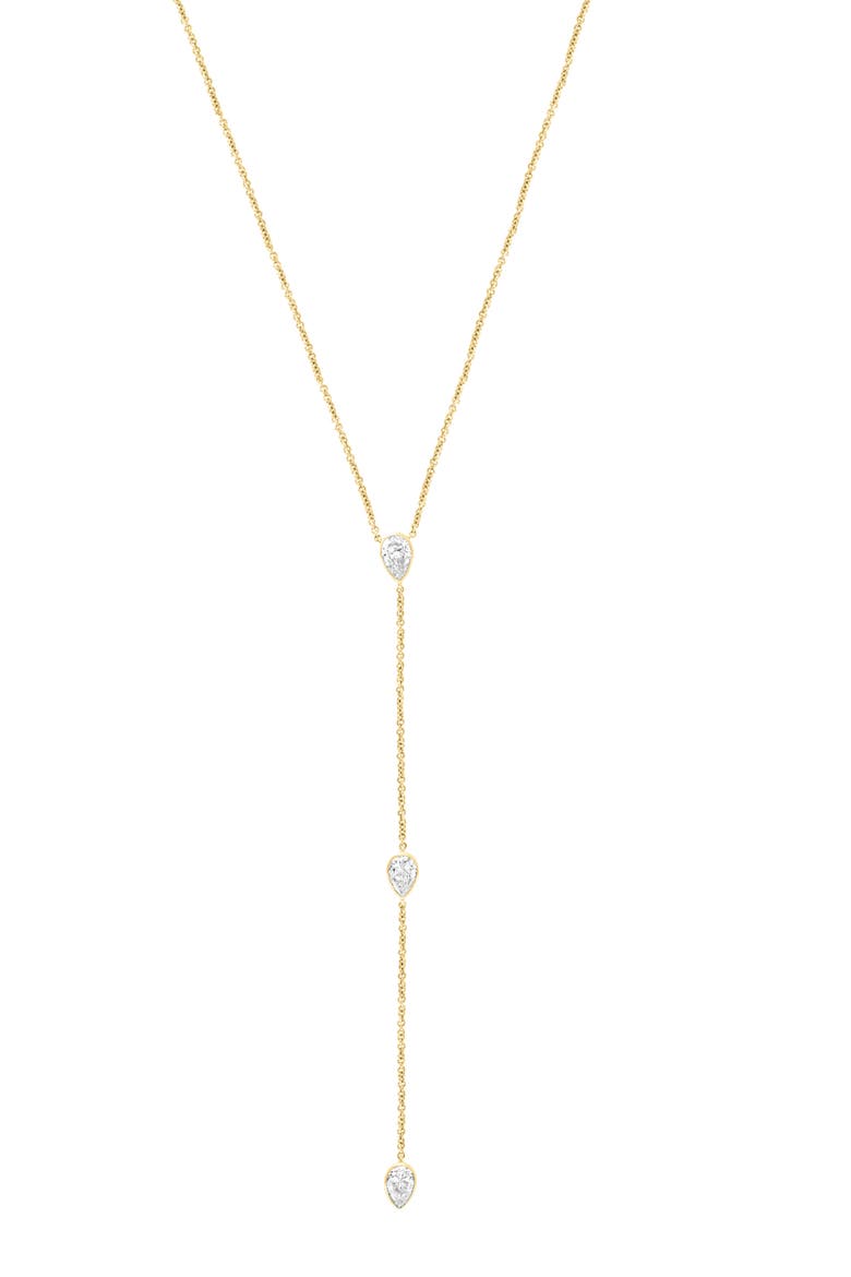 Lab-Grown Diamond Lariat Necklace, Main, color, GOLD