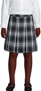 Lands' End School Uniform Girls Plaid Box Pleat Skirt Top of the Knee