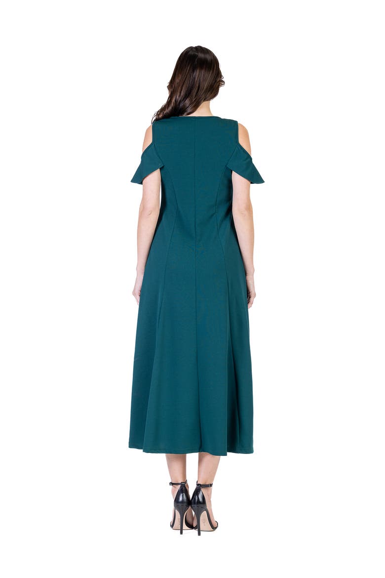 V-Neck Sleeveless Maxi Dress with Belt, Alternate, color, Hunter