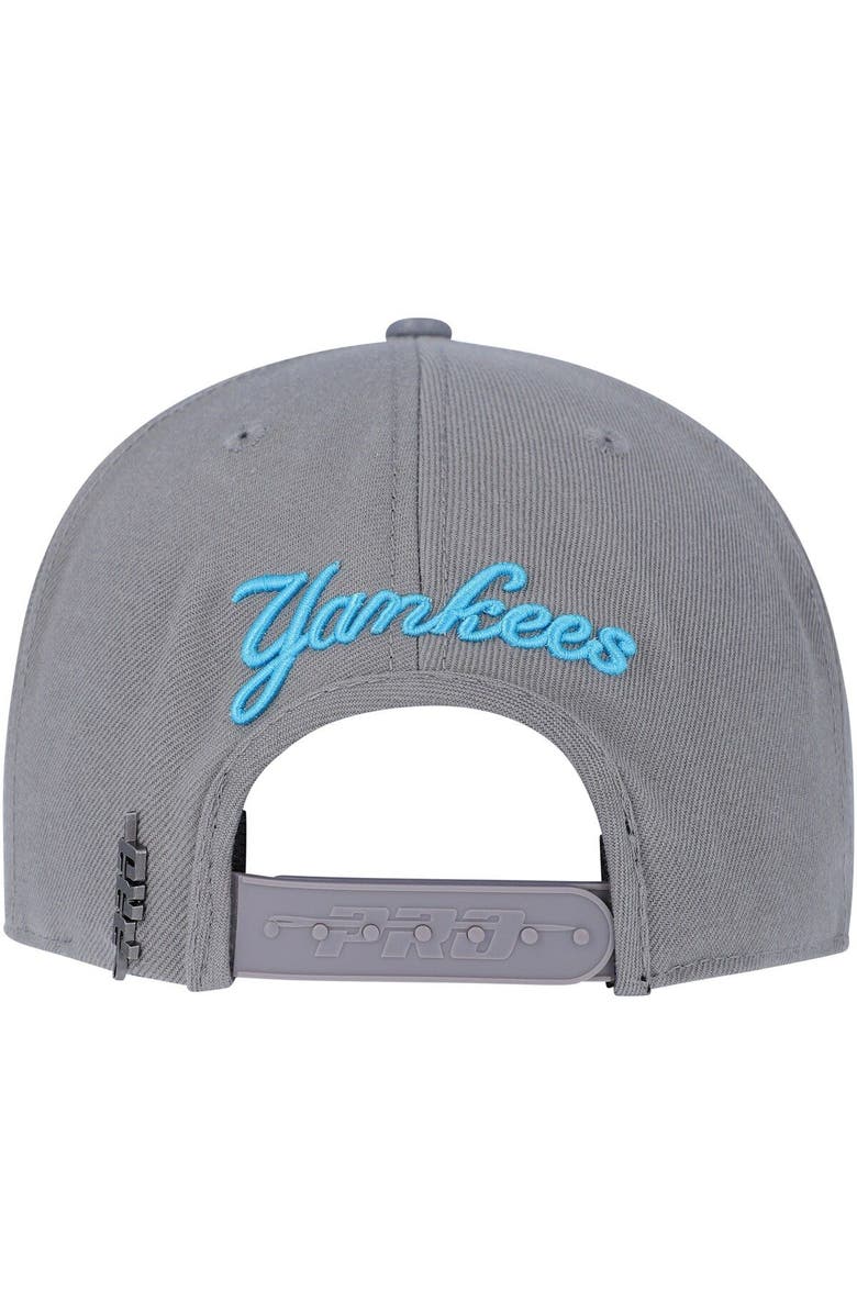 PRO STANDARD Men's Pro Standard  Gray New York Yankees Washed Neon Snapback Hat, Alternate, color, 