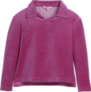 BISBY Kids' Velour Polo Pullover