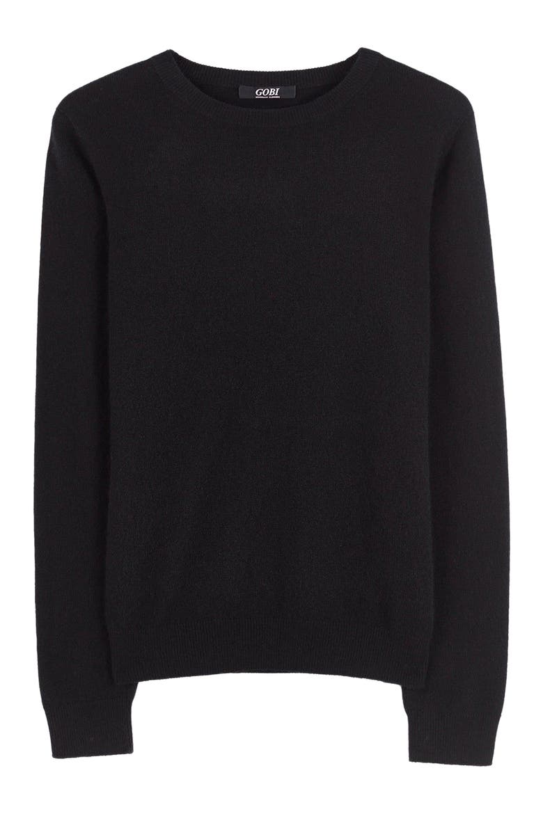 Essential Cashmere Crewneck Sweater, Alternate, color, black
