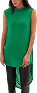 Marcella Ines Drape Sleeveless High-Low Tunic Top