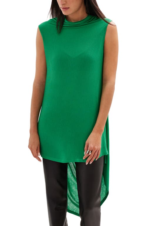 Marcella Ines Drape Sleeveless High-low Tunic Top