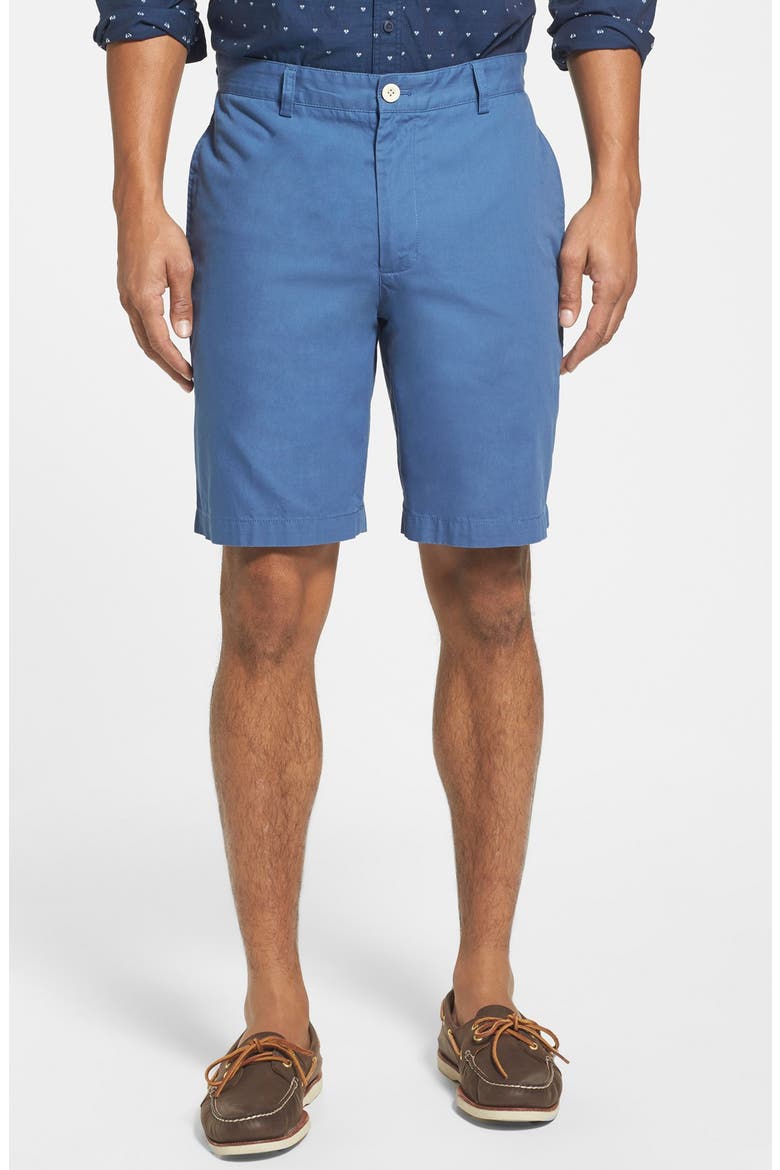 Summer Flat Front Twill Shorts, Alternate, color, FLAG BLUE