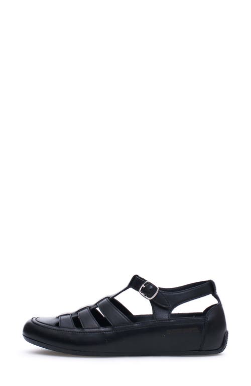 Candice Cooper Rock T-bar Fisherman Sandal In Black