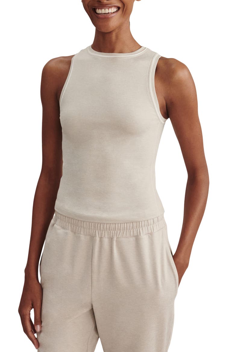 Lettie Stretch Jersey Tank, Main, color, PEBBLE MARL