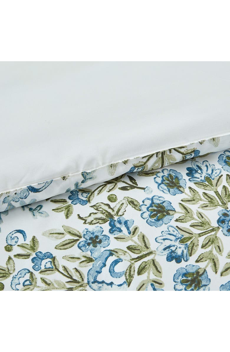 Modern Threads Floral Print Microfiber 5-Piece Comforter Set, Alternate, color, White/ Gold