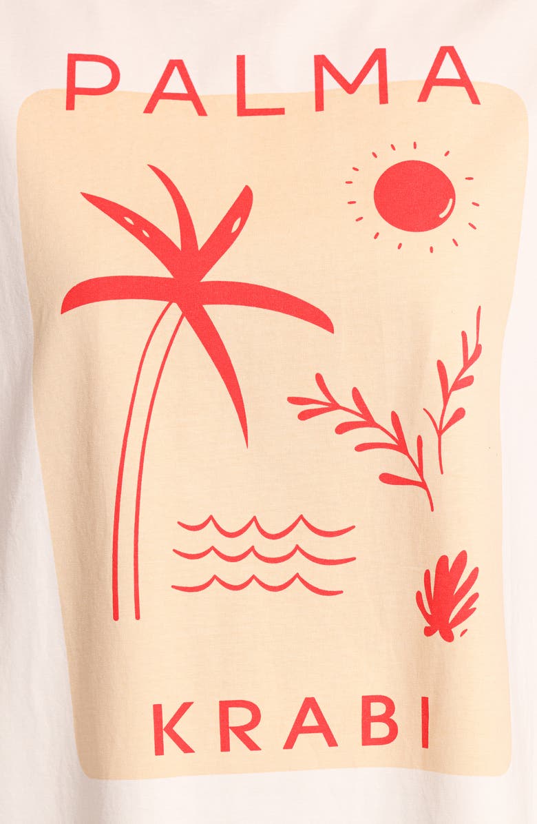 Petal & Pup Krabi Beach Cotton Graphic T-Shirt, Alternate, color,