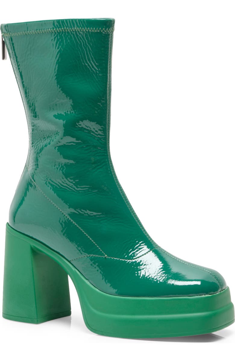 Free People Double Stack Platform Bootie, Main, color, Emerald