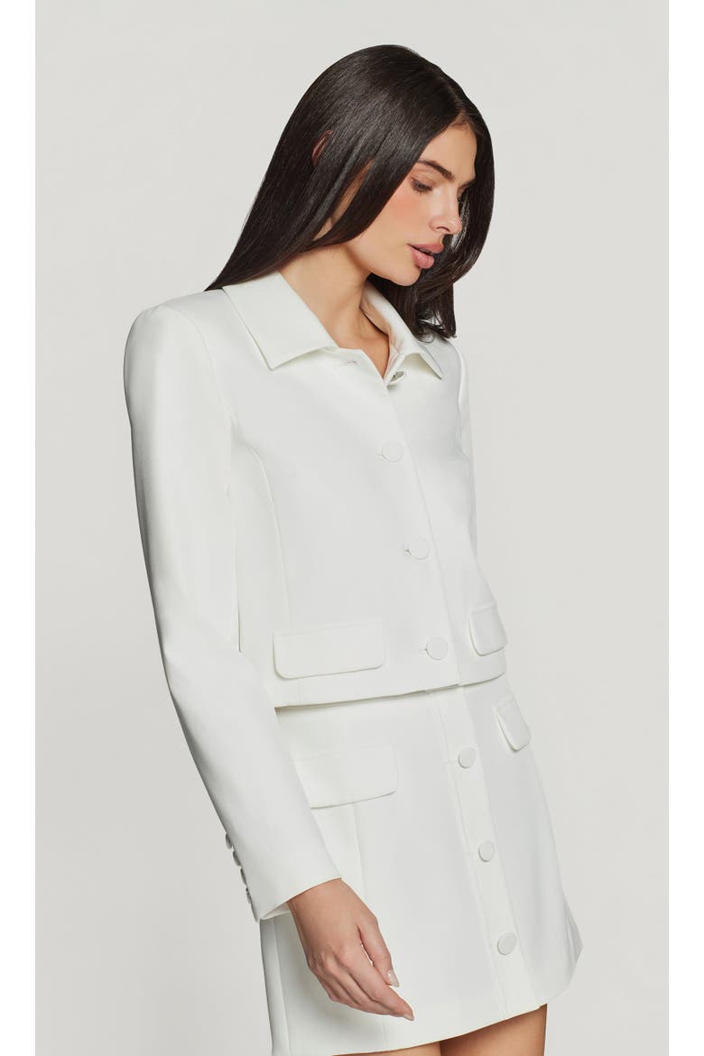 Luella Crepe Jacket, Alternate, color, White