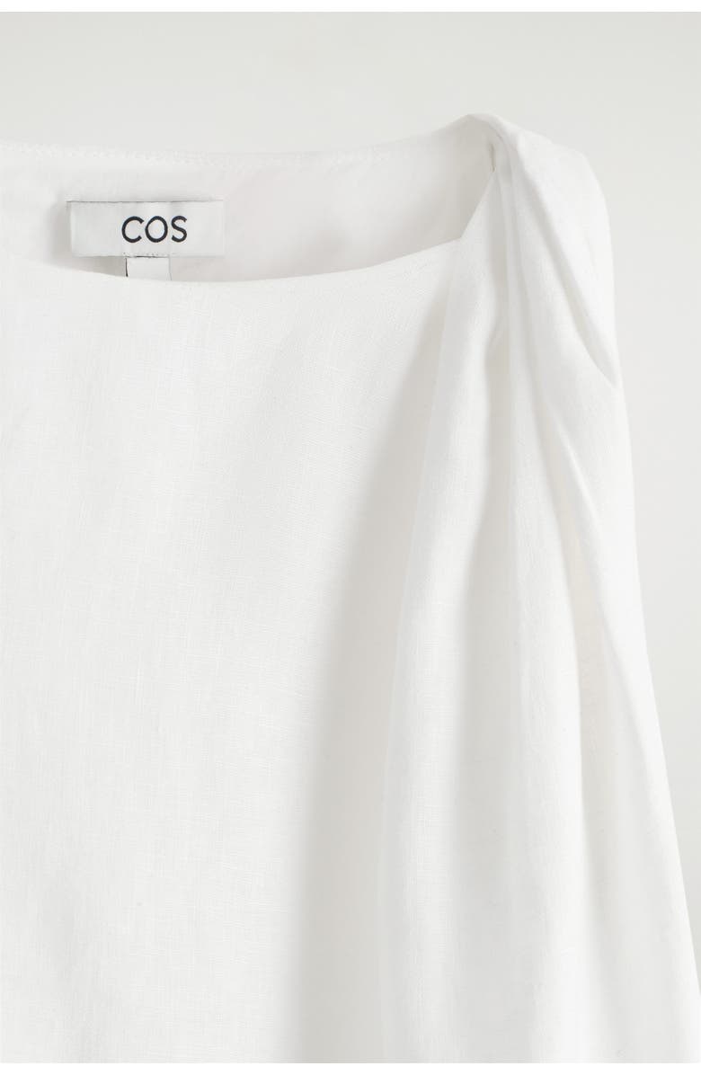 COS Twisted-Detail Linen Top, Alternate, color, White