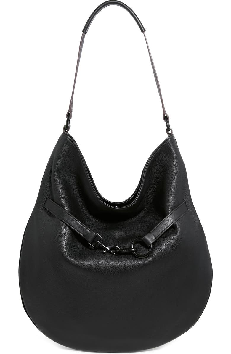 AIMEE Essex Leather Hobo Bag, Main, color,