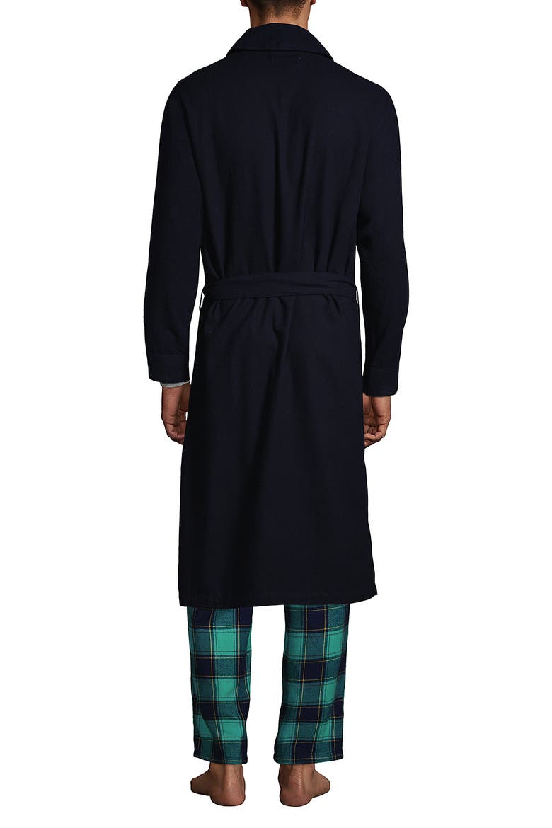 Flannel Robe, Alternate, color, Radiant Navy