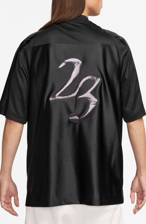 Nike Mvp Oversize V-neck Jersey In Black